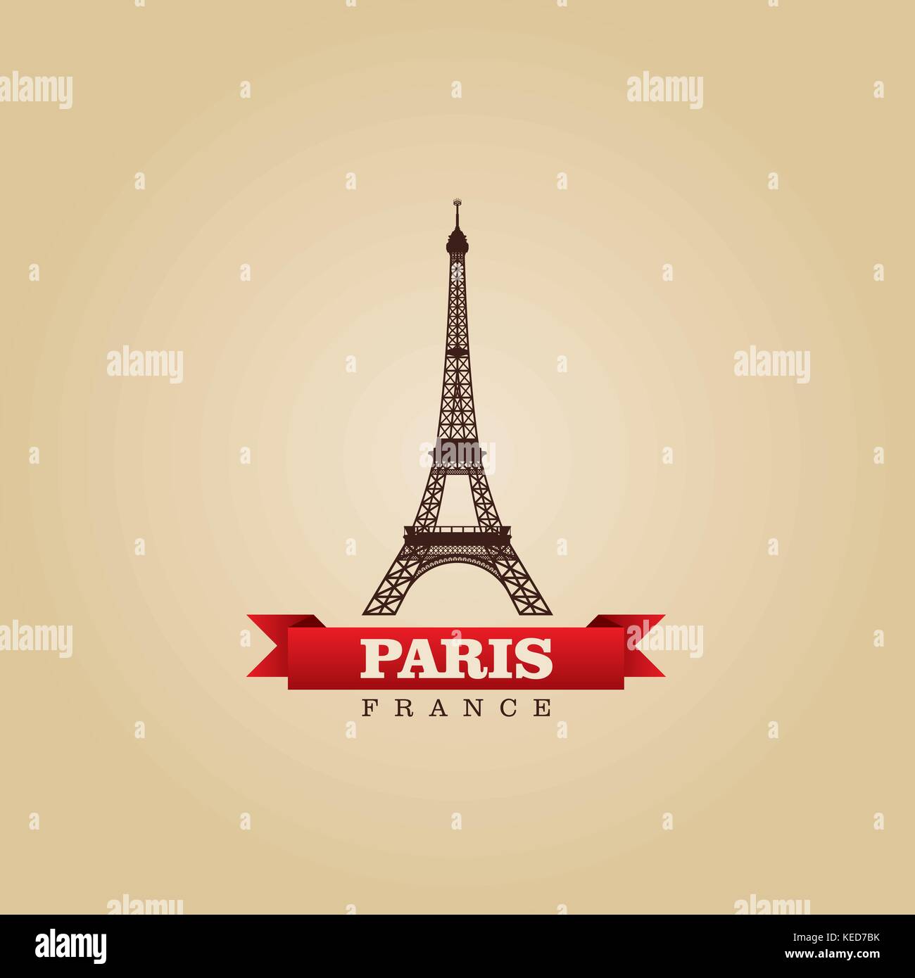 Paris Frankreich Stadt symbol Vektor illustration Stock Vektor