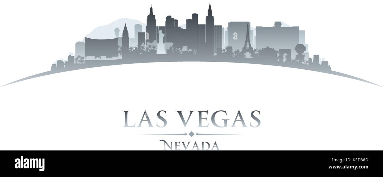 Las Vegas Nevada City Skyline Silhouette. Vector Illustration Stock Vektor