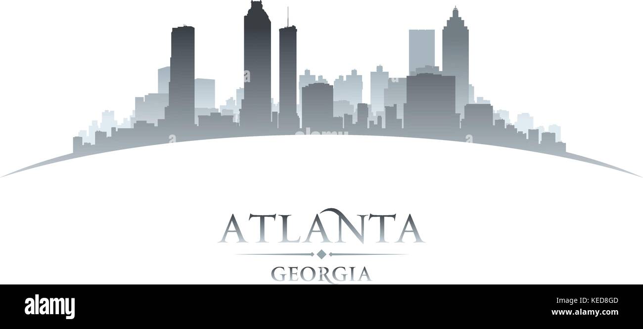 Atlanta Georgia Skyline der Stadt Silhouette. Vector Illustration Stock Vektor