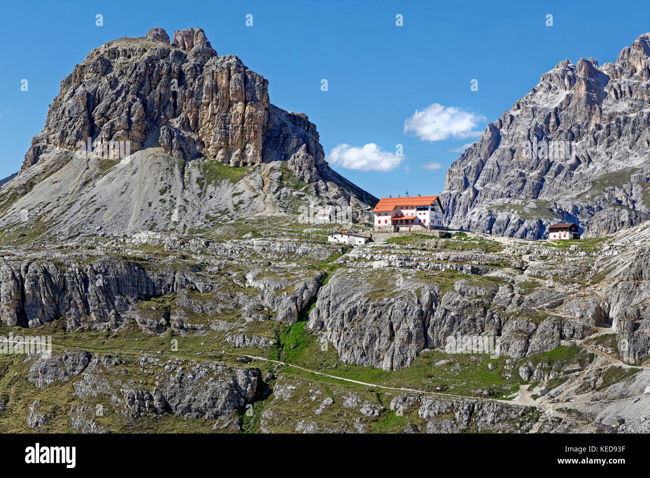 Dreizinnenhüdreizinnenhut, zurück sextnerstein, nationalpark Sextner Dolomiten, Südtirol, Italien, Europa Stockfoto