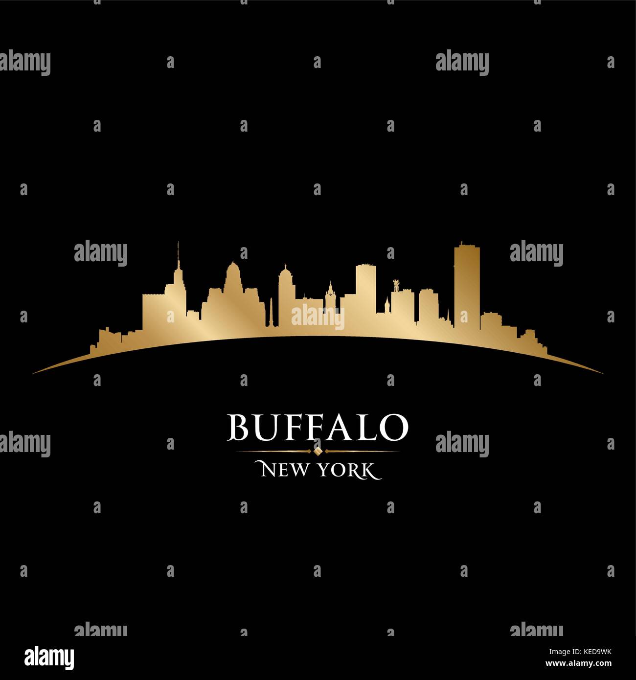 Buffalo New York City Skyline Silhouette. Vector Illustration Alamy