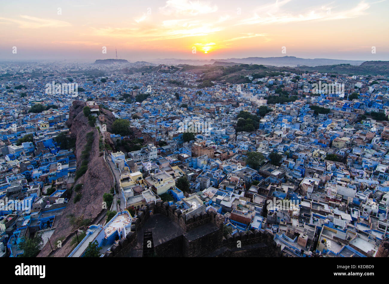 Rajasthan, Indien. die Städte und die Landschaft im Nordwesten von Indien Stockfoto