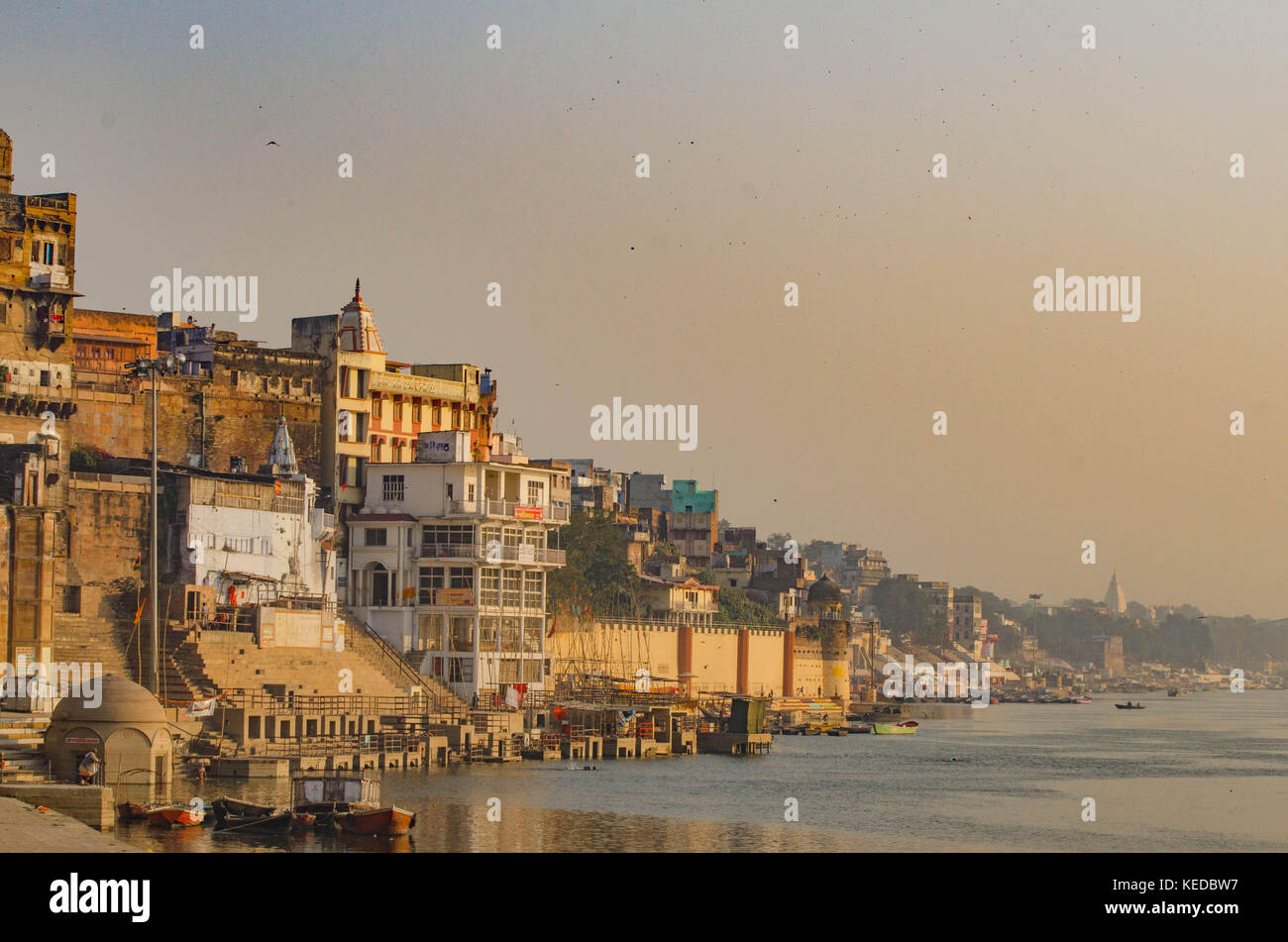 Varnasi. Indiens älteste Stadt. Einige sagen, der ältesten Stadt auf der Erde. Stockfoto
