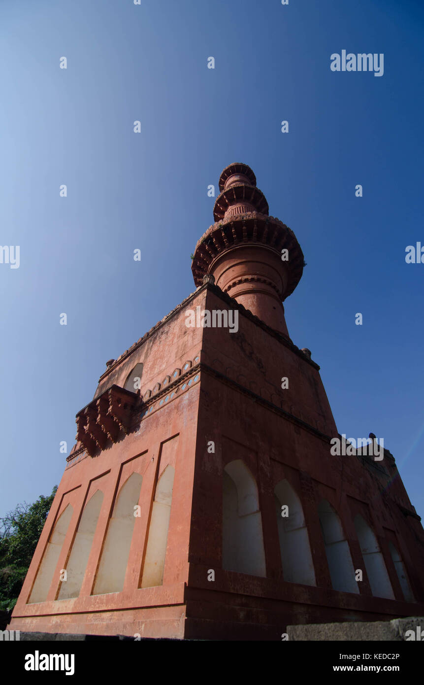 Chand Minar. Indiens zweitgrößter Minarett. Stockfoto
