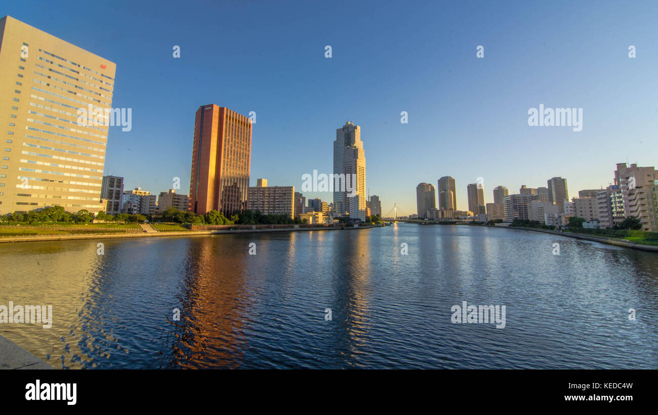 Tokio Flussblick Stockfoto