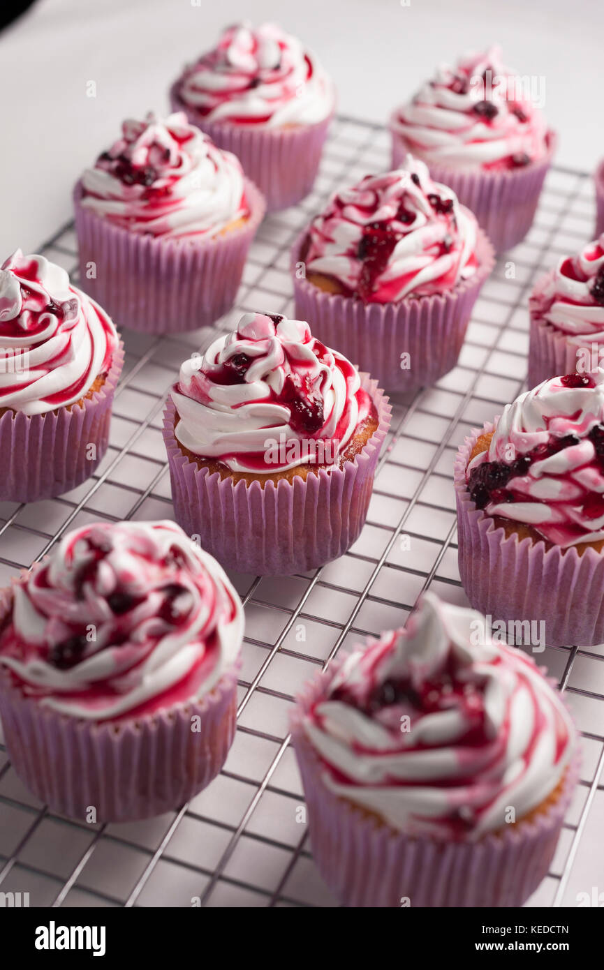 Cupcake Produktion Stockfoto