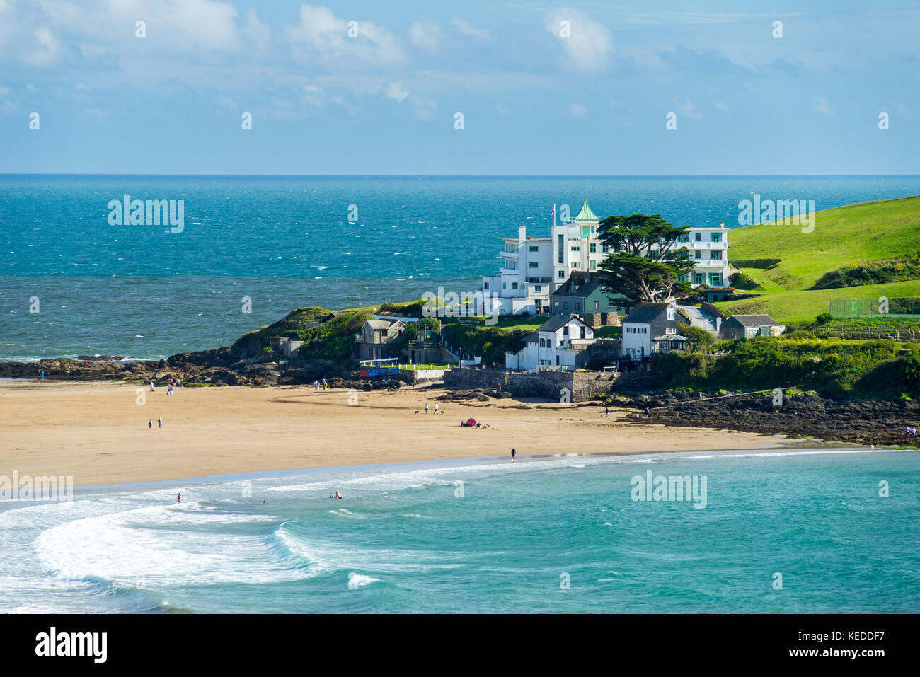 Mit Blick auf Burgh Island South Hams devon England uk Europa Stockfoto