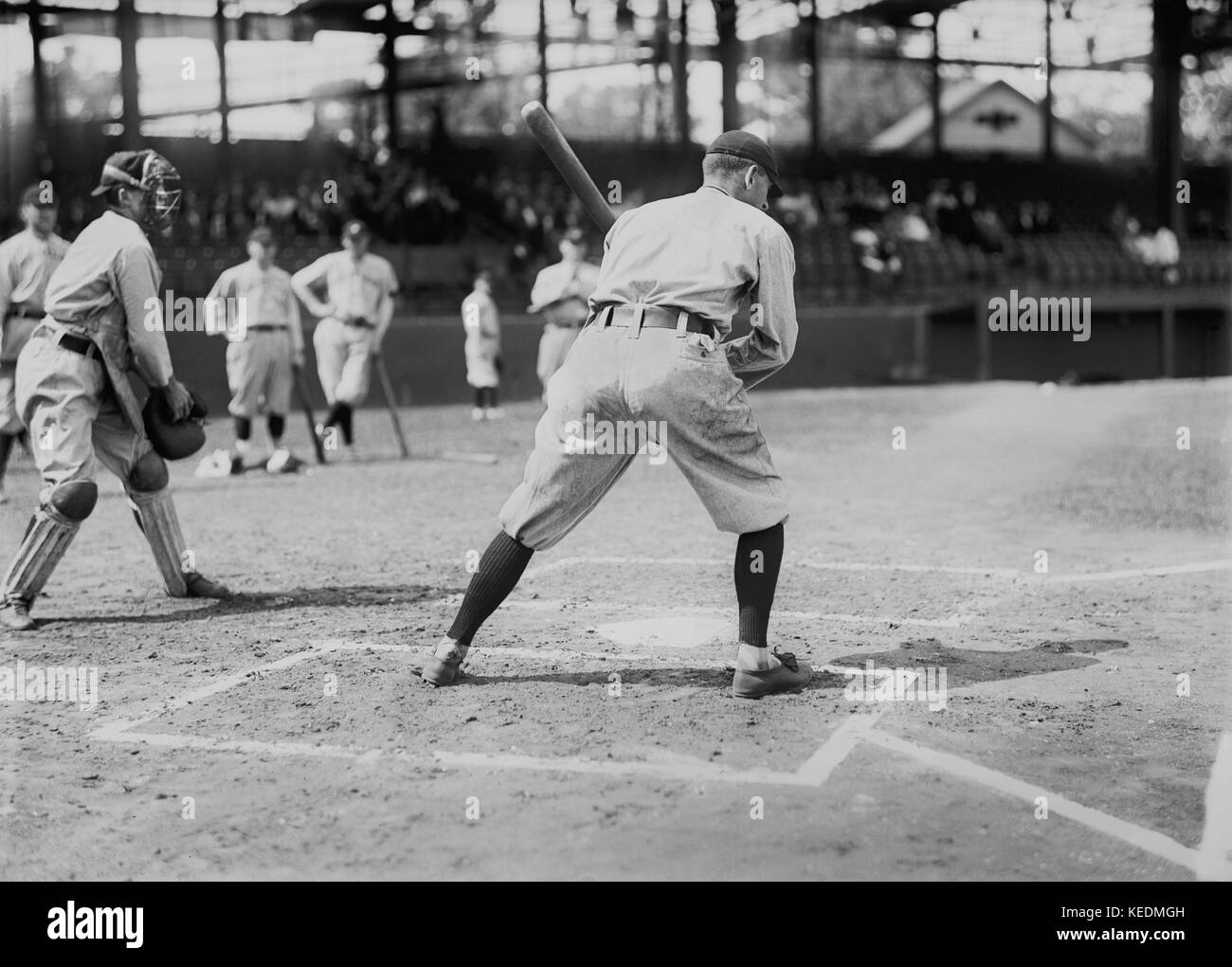 Shoeless Joe Jackson, Major League Baseball player, Cleveland NAP auf nationaler Park, Washington DC, USA, Harris & Ewing, 1913 Stockfoto