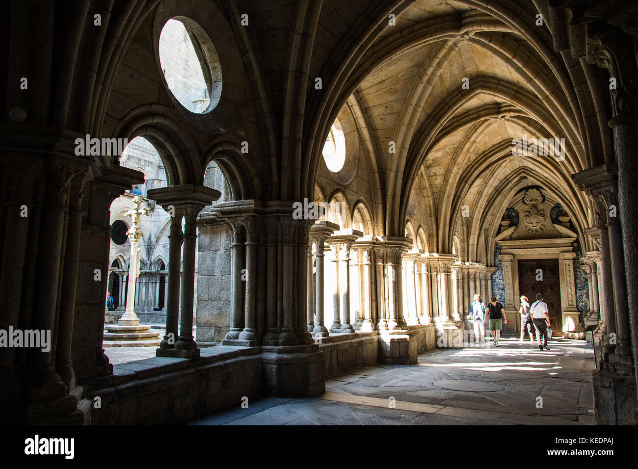 Gotischen Kreuzgang der Kathedrale von Porto oder Se do Porto, die Römisch-katholische Kathedrale, Porto, Portugal Stockfoto