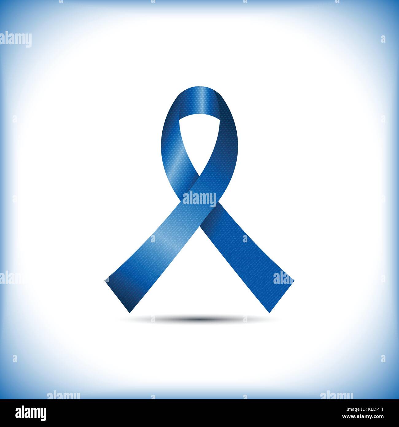 Realistische denim jeans awareness Ribbon Symbol auf weißem Hintergrund Vector Graphic Design isoliert Stock Vektor