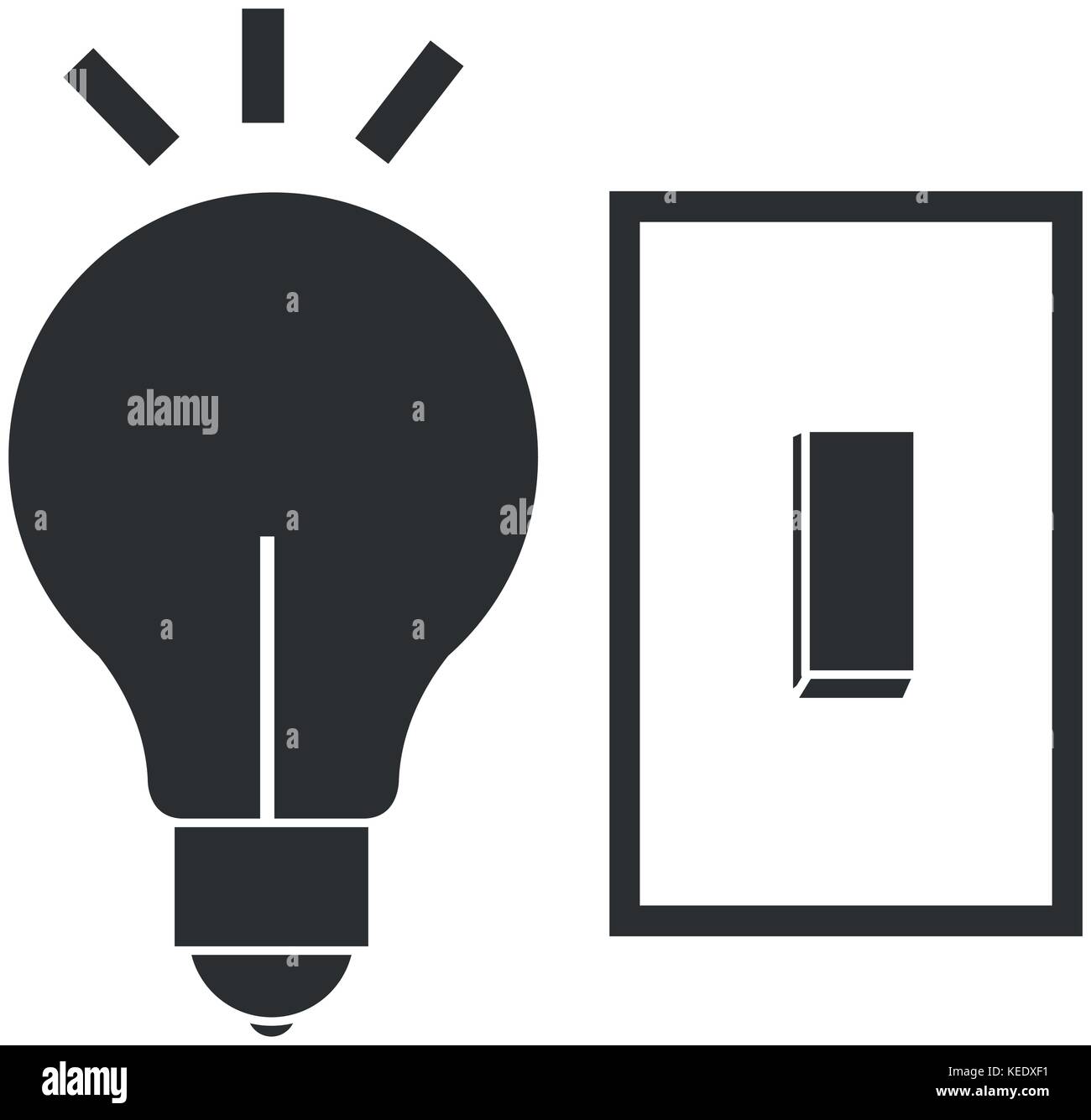 Lampe mit Schalter Vector Illustration Design Stock Vektor