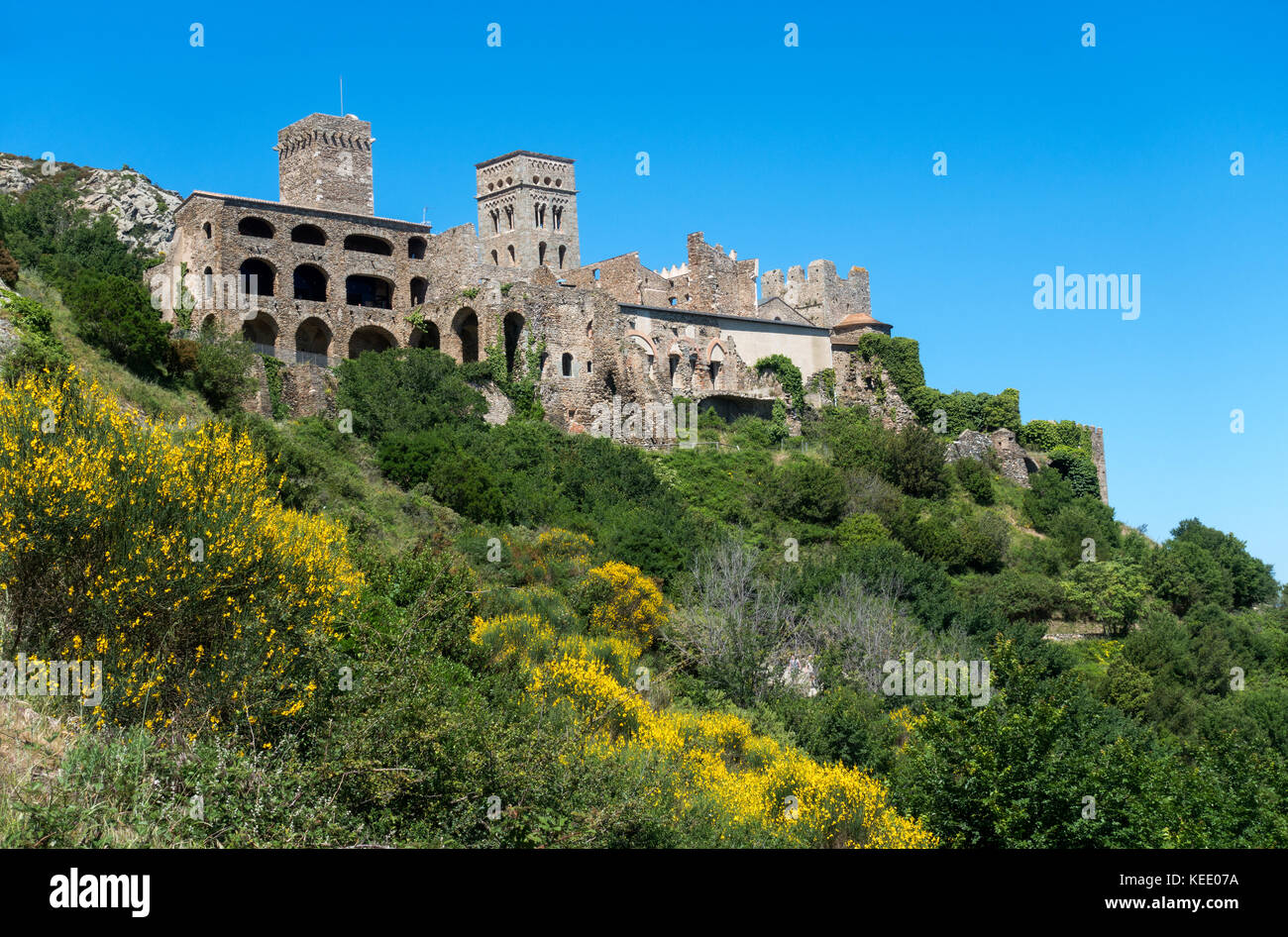 Sant Pere de Rodes Kloster. Girona. Catalunya. Spanien Stockfoto