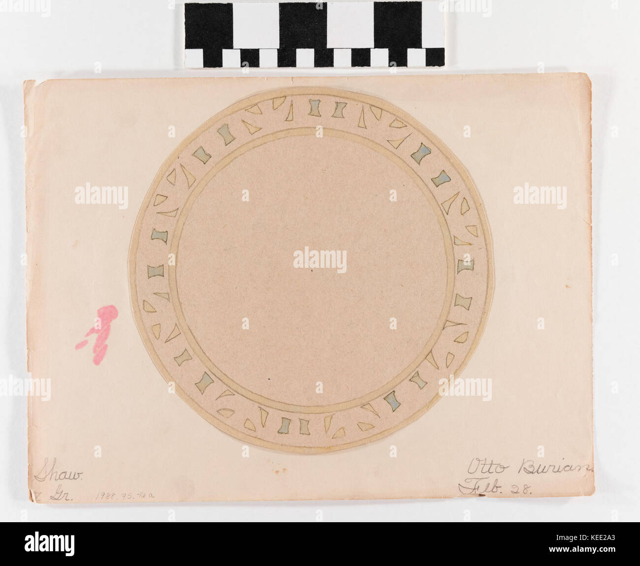 Doppelseitige Zeichnung eingerichtet Kreis von Otto Burian Stockfoto