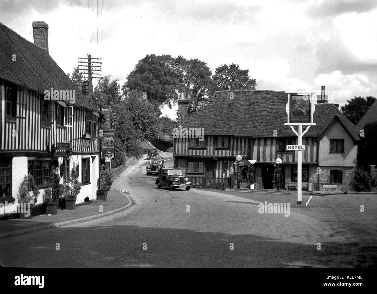 George & Dragon Public House und Hotel, fremlins Ale, in Kent c 1935 Foto von Tony Henshaw *** local Caption *** von der 100-prozentigen Original Negativ. Stockfoto