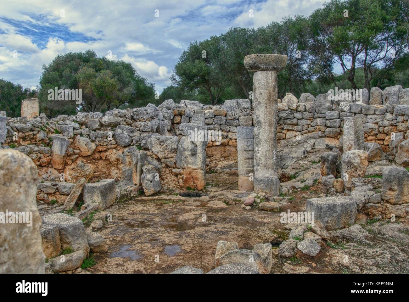 Talayotischen Website von Torre d'en galmés Stockfoto