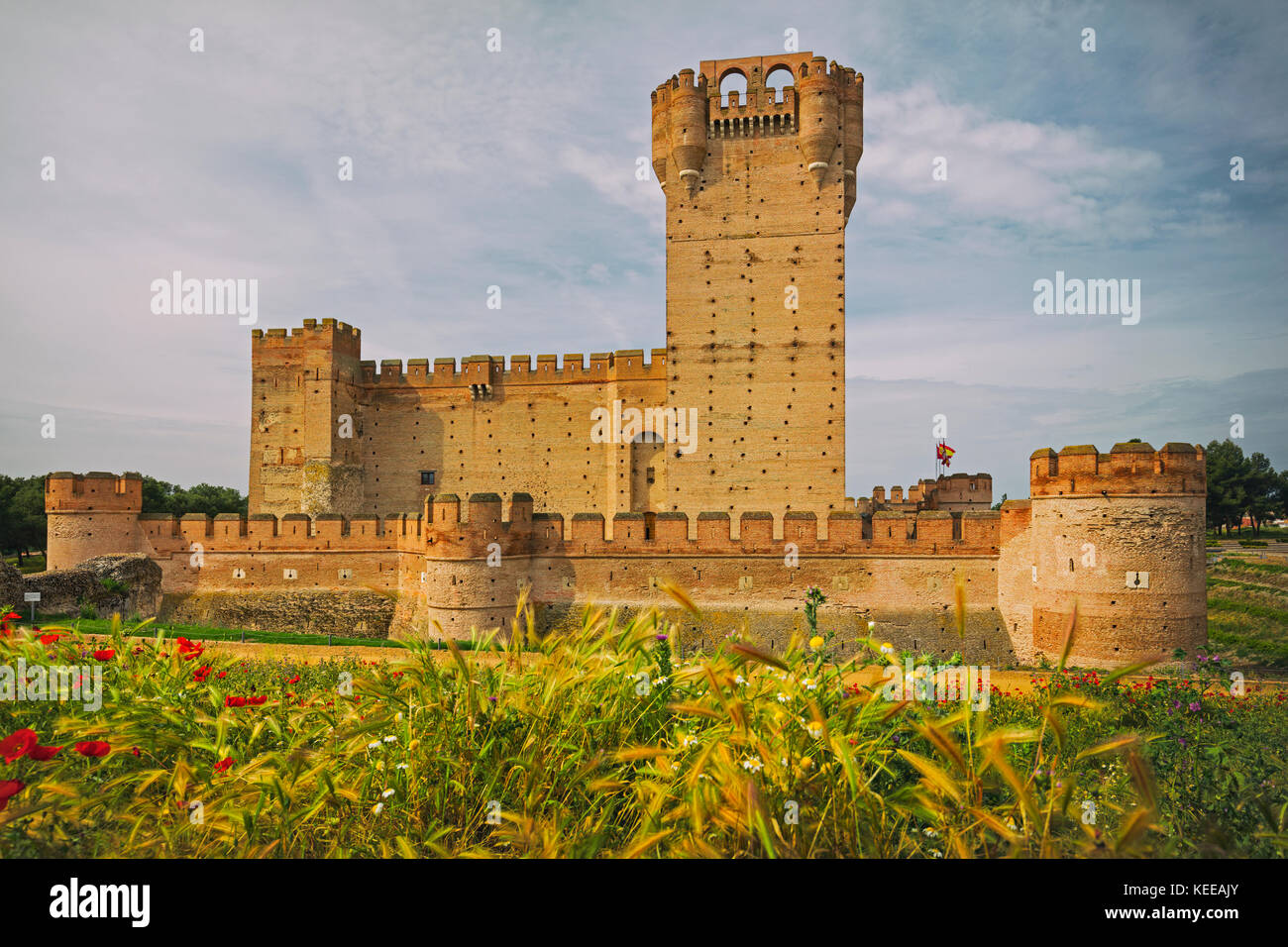 Medina del Campo, Valladolid Provinz, Kastilien und León, Spanien. la Mota Burg Castillo de la Mota. Stockfoto