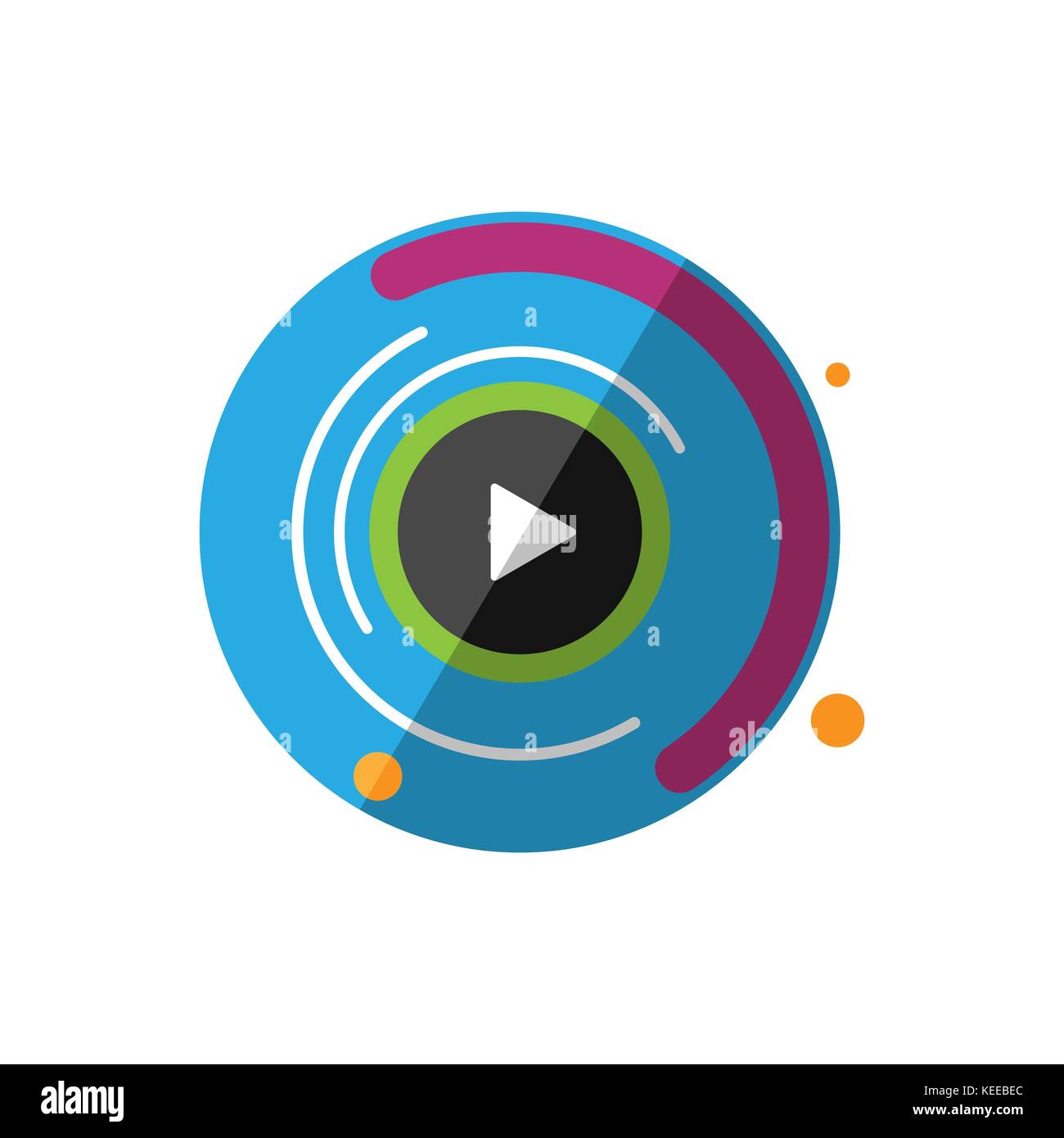 Motion Graphics Symbol auf weißem Hintergrund. Digitale Animation Vector Illustration Stock Vektor