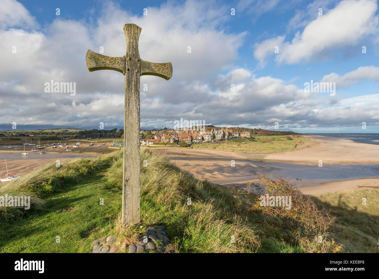 Alnmouth auf dem Fluss Aln-Mündung, Northumberland, England, Großbritannien Stockfoto