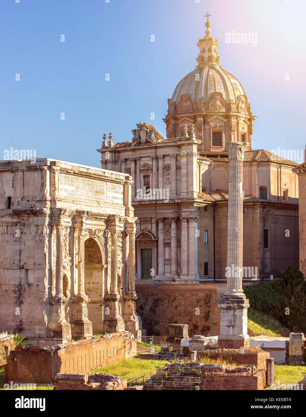 Forum Romanum in Italien, in Rom. Stockfoto