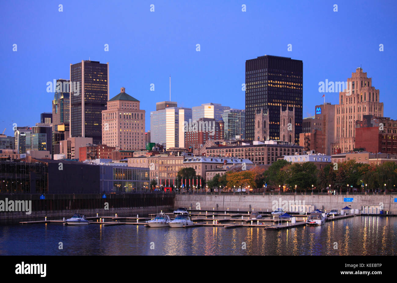 Kanada, Quebec, Montreal, Skyline, Innenstadt, alte Hafen, Stockfoto