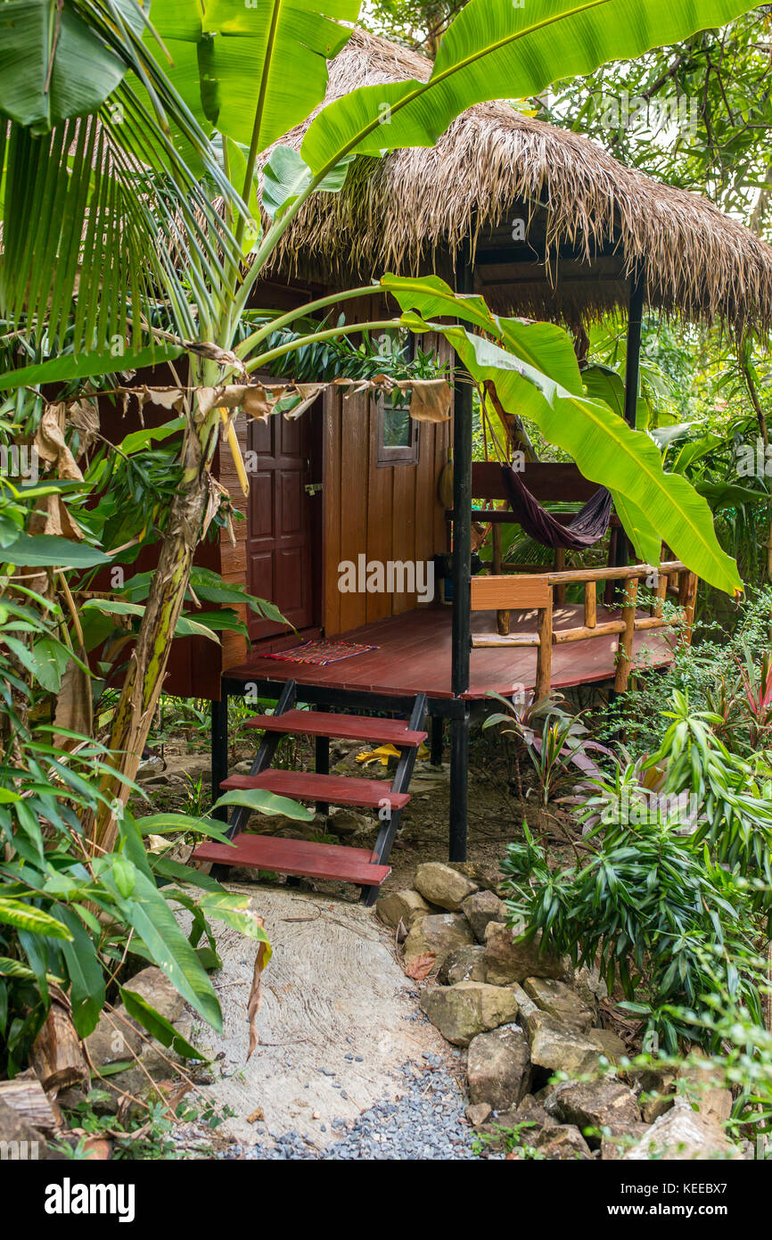Dschungel Bungalow Resort auf Koh Chang Insel, Thailand Stockfoto