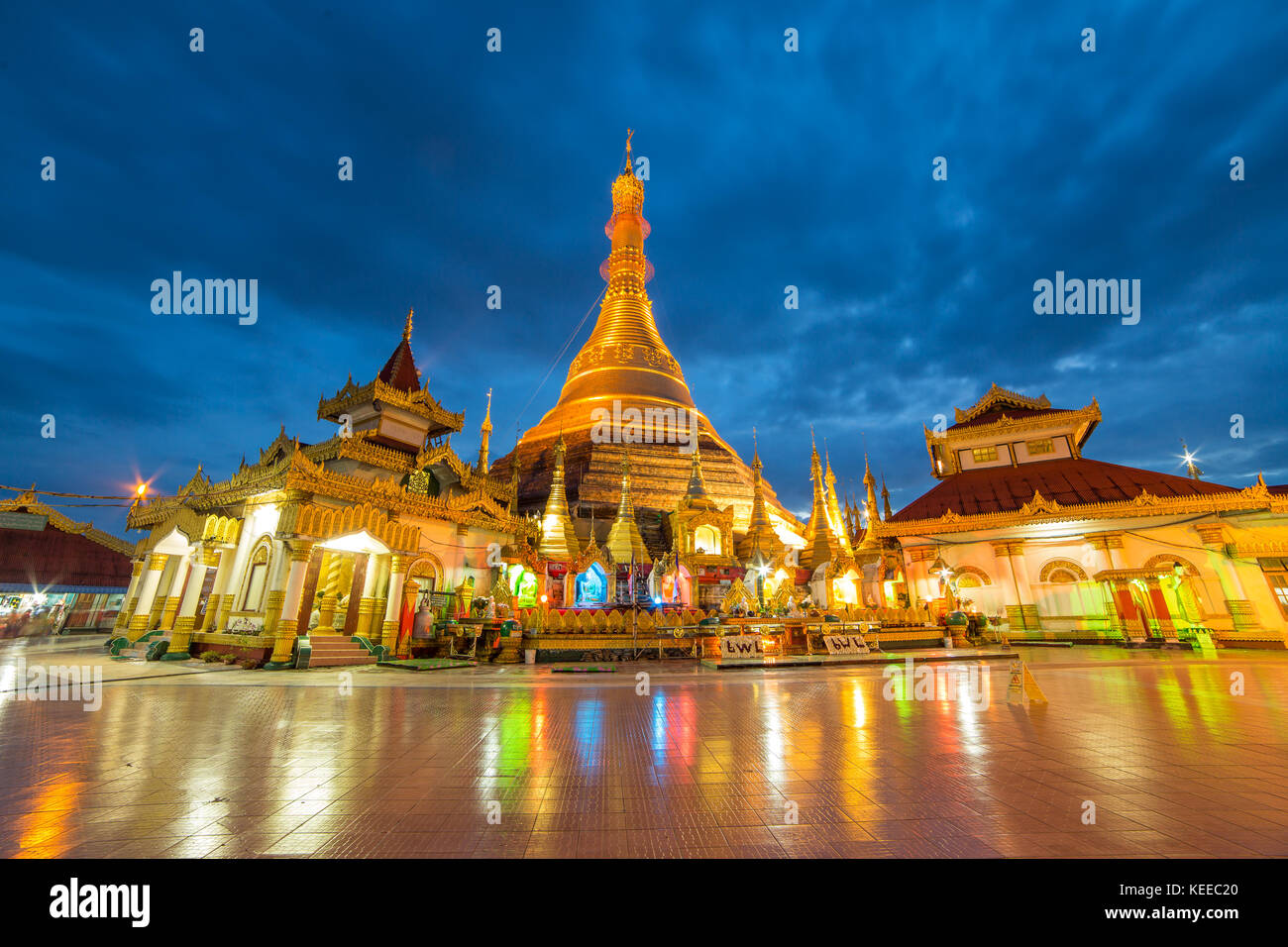 Kyaik Tan Lan oder kyaikthanlan Pagode in mawlamyine, Mon, Myanmar Stockfoto