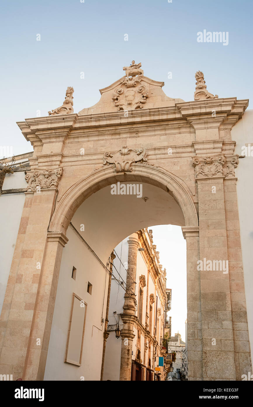 Arch von st. Antonius in Martina Franca (Italien) Stockfoto