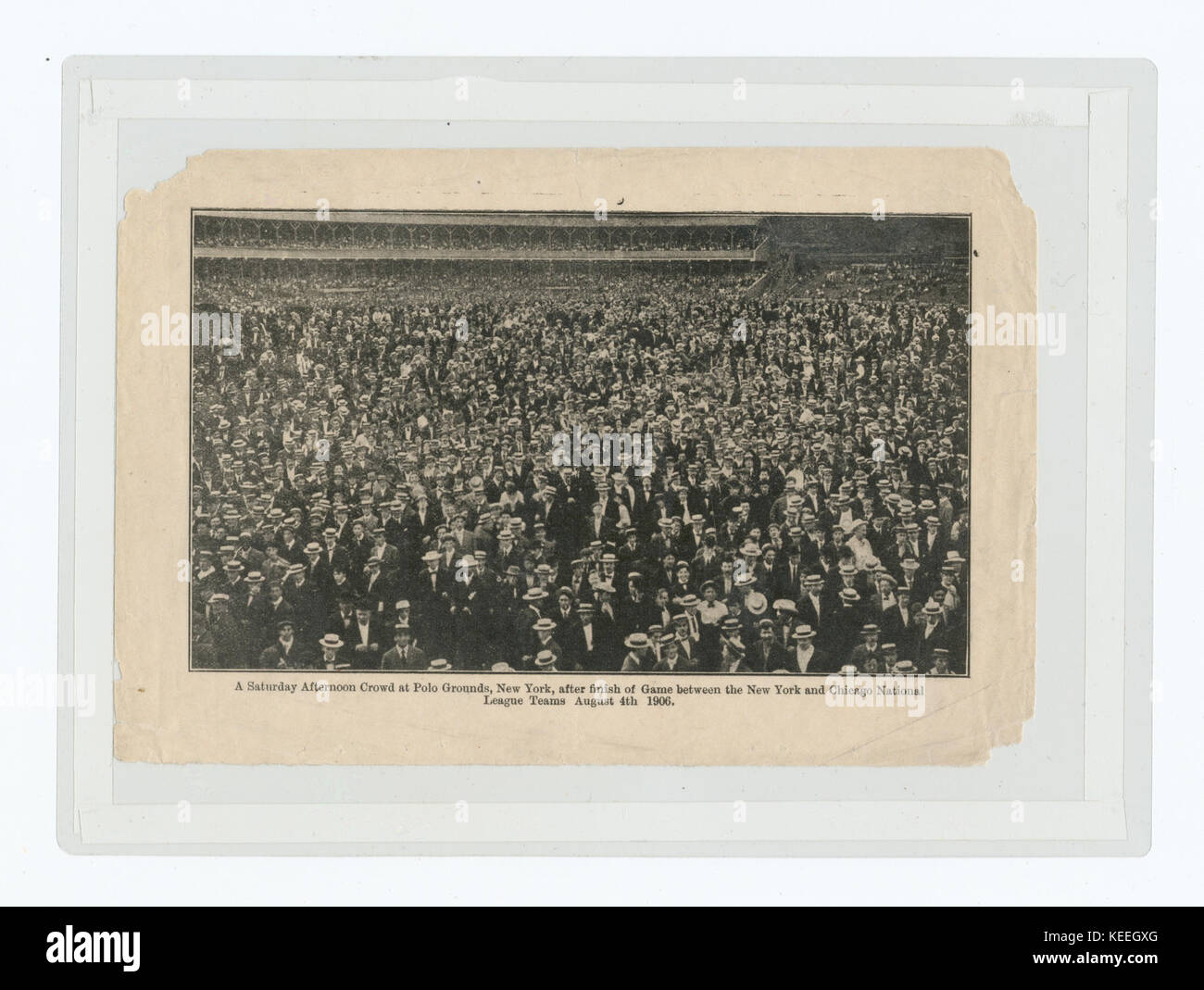Auf der Games ein. Rasterung von Halbtönen von Spalding Offizielle baseball Guide überfüllt, 1906 (Nypl b 13537024 56453) Stockfoto