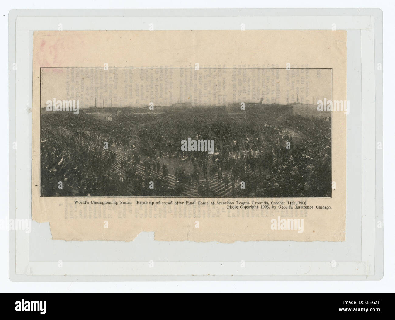 Auf der Games d überfüllt. Rasterung von Halbtönen von Spalding Offizielle baseball Guide, 1906 (Nypl b 13537024 56460) Stockfoto