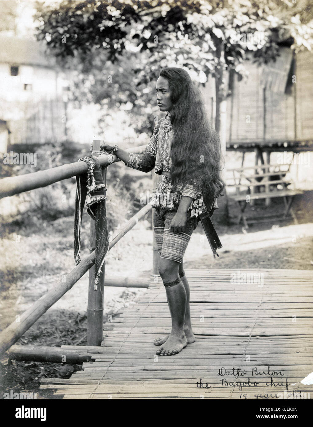 Datbi Bulon, Bagabo chief. 19 Jahre alt. (Philippinische Reservierung, Abteilung für Anthropologie, der weltweit 1904 Fair) Stockfoto