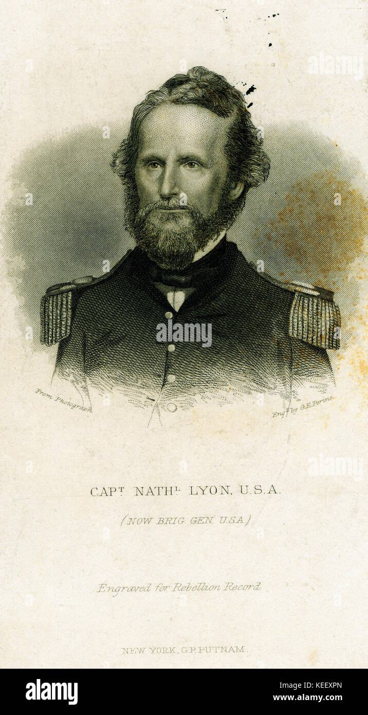 Kapitän Nathl. Lyon, USA (Nathaniel Lyon, Union) Stockfoto