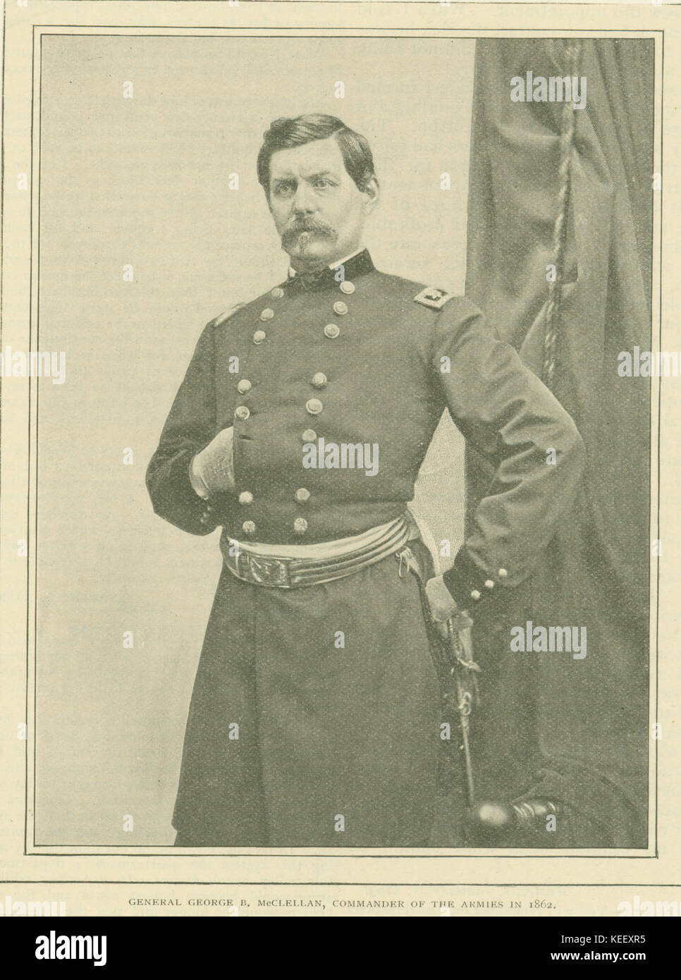 General George B. McClellan, Oberbefehlshaber der Armeen in 1862. Stockfoto