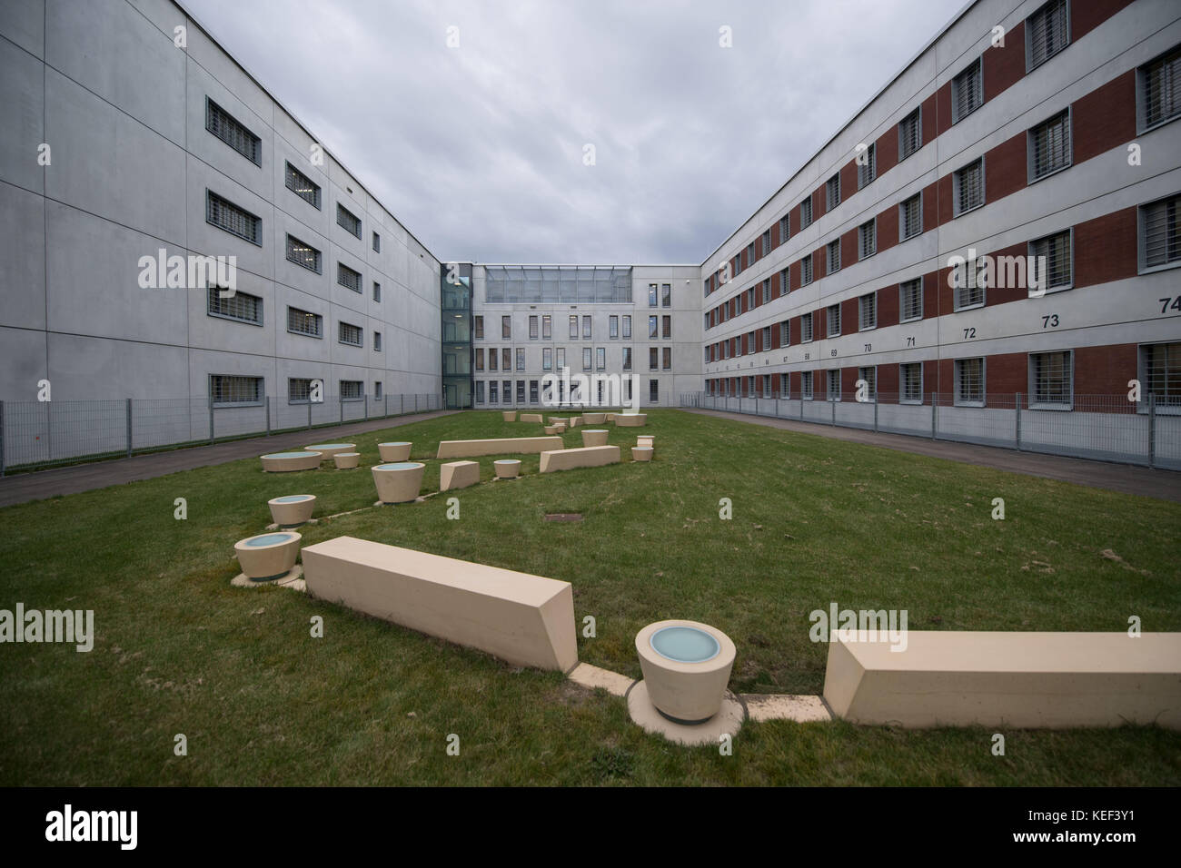 Stuttgart stammheim, Deutschland. 20 Okt, 2017. einen Hof mit einem