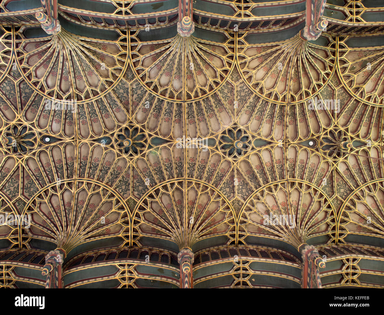 Schöne gewölbte Decke der Kapelle des Brasenose College Stockfoto