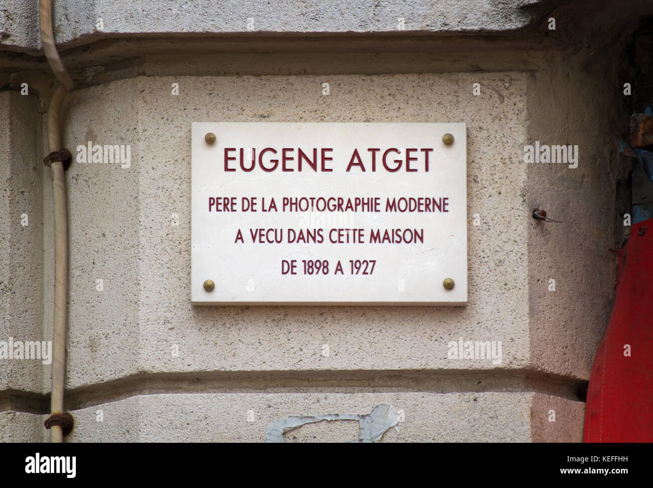 Von Eugène Atget Plakette, rue Campagne Premiere, Paris Stockfoto
