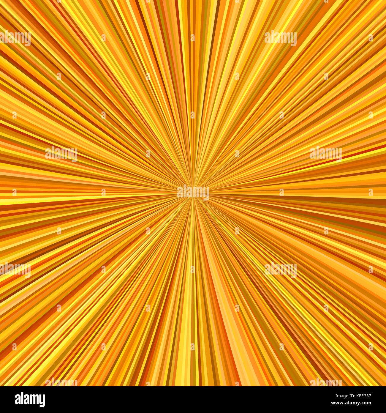 Orange explosion Hintergrund aus radialer Streifen Stock Vektor