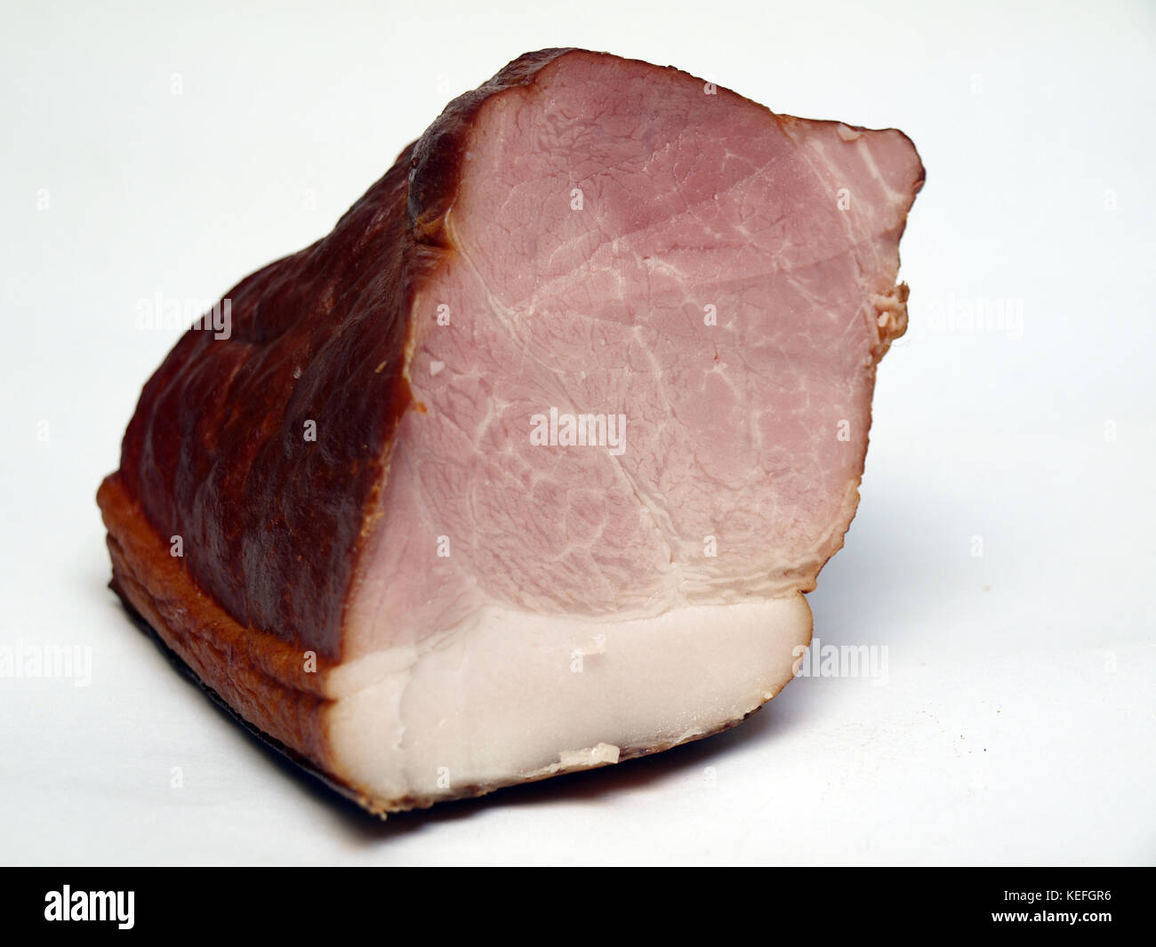 Die Hälfte der geräucherte Oberschale, Ansicht schließen Stockfoto