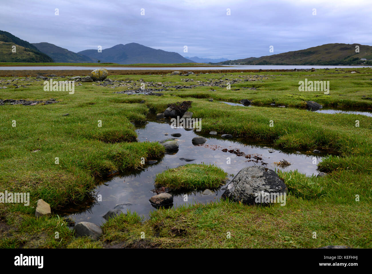 Dornie, Schottland. Loch Duich, Scottish Highlands. Stockfoto
