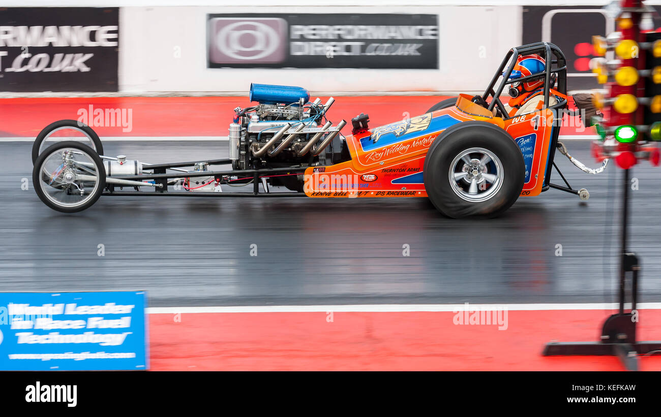 Drag Racing 1/4 Meile Santa Pod Stockfoto
