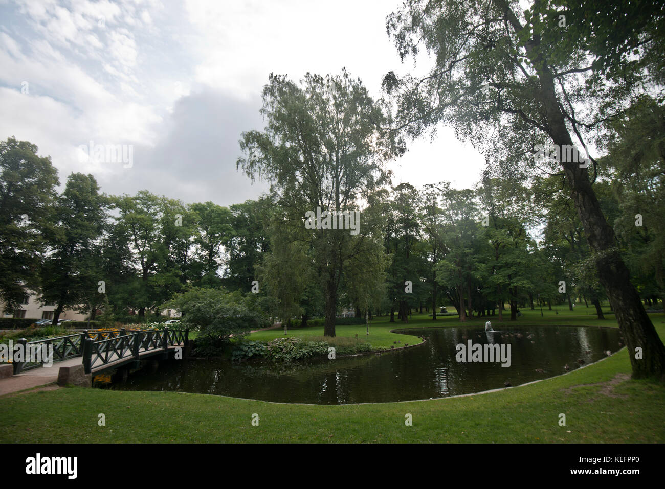 "Des Königs Spiegel', Palace Park (slottsparken), Oslo, Norwegen Stockfoto