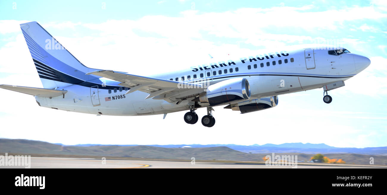 Sierra Pacific Airline Boeing 737 Aus Stockfoto