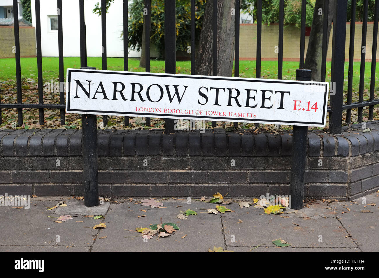 Narrow Street East London Stockfoto