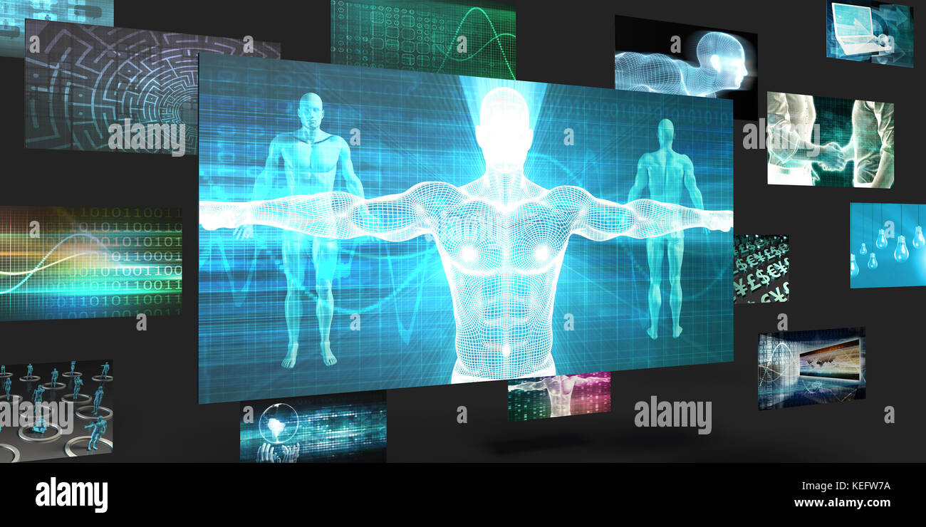 Wissenschaft Industrie Vertrieb und Marketing abstrakte Konzept Stockfoto