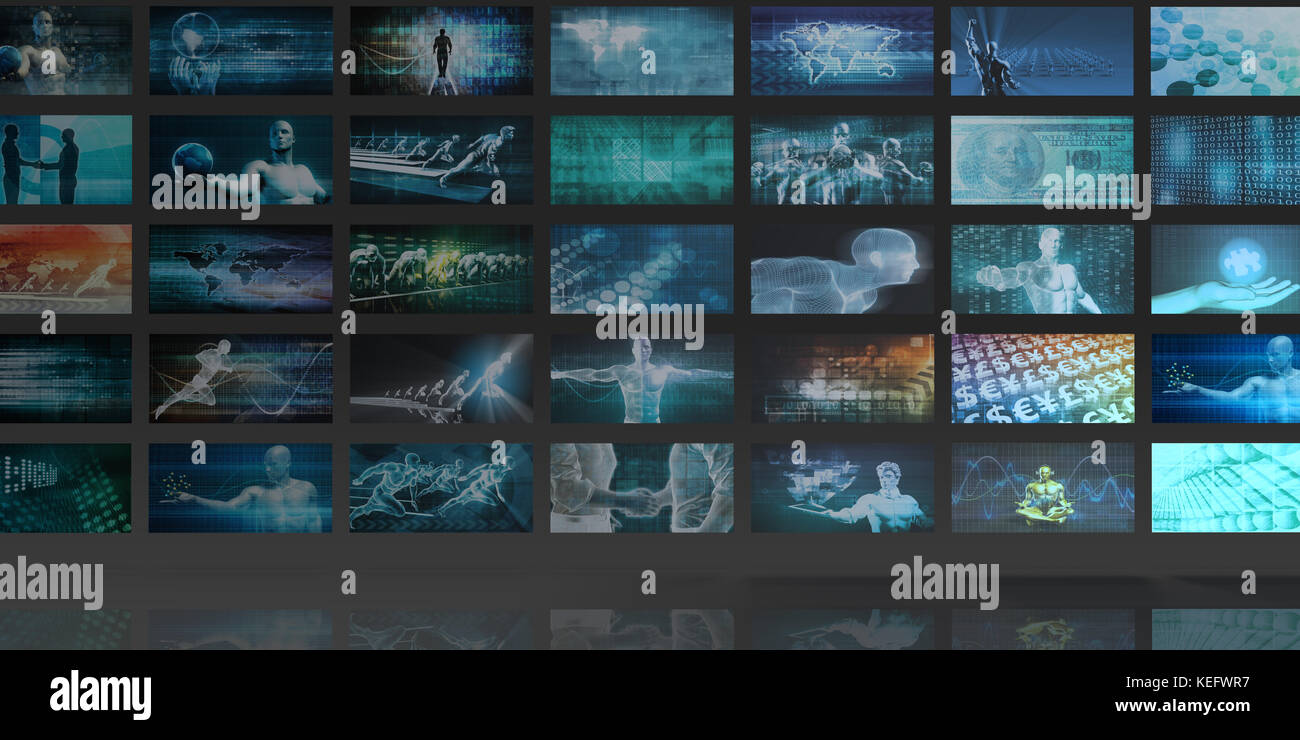 Zukunftstechnologie Hintergrund und visuellen Daten der Zukunft Stockfoto