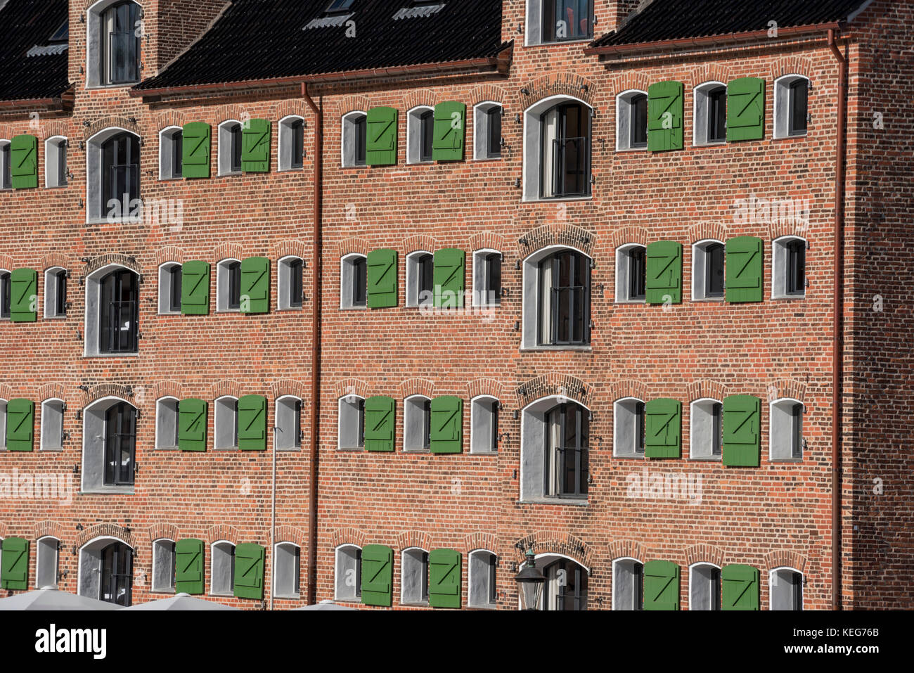 Gebäude am Nyhavn, bunten Hafen von Kopenhagen, Dänemark Stockfoto