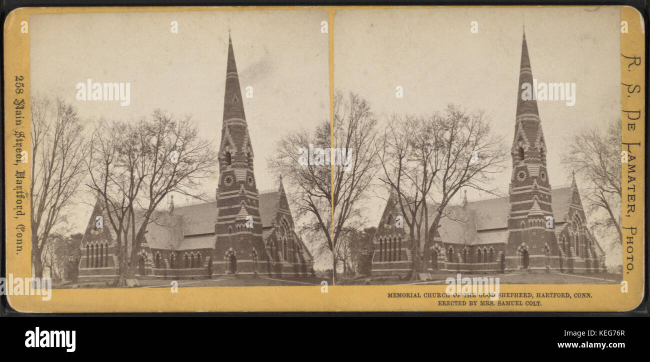 Denkmal Kirche der d Hirte, Hartford, Connecticut. Durch Frau Samuel Colt errichtet, durch R. S. De Lamater Stockfoto