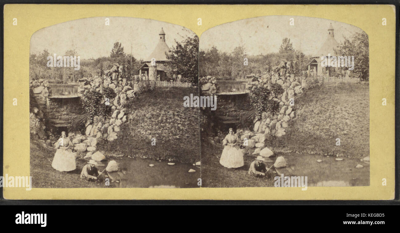 Eingang zum Llewellyn Park, Orange, N.J, Robert N. Dennis Sammlung von stereoskopischen Ansichten 3 Stockfoto
