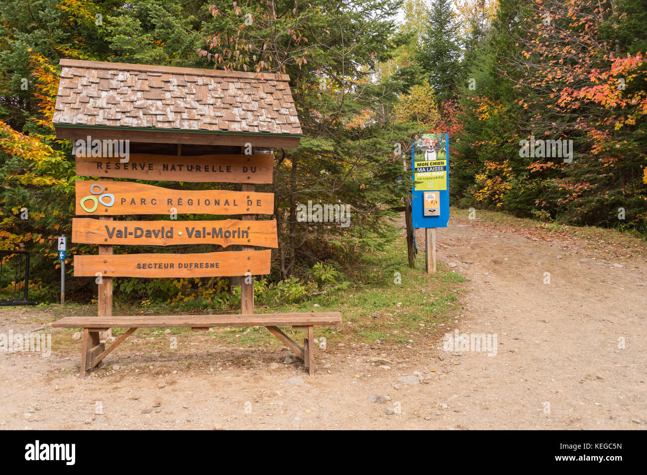 Val David Regional Park in Laurentides, Quebec, Kanada Stockfoto