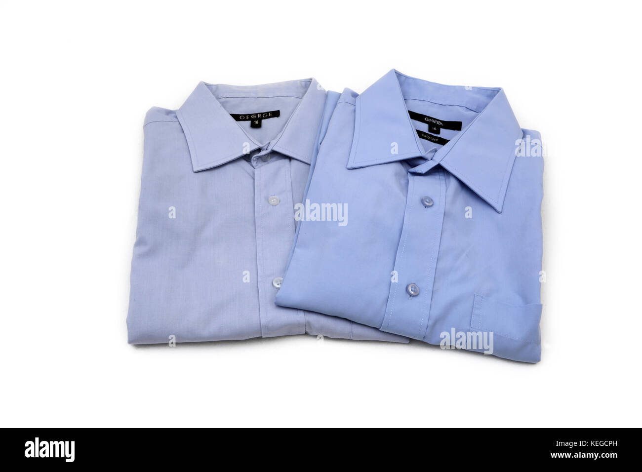 Zwei blaue Shirts Stockfoto
