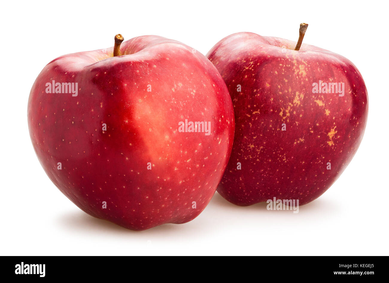 Red Delicious apple Pfad isoliert Stockfoto